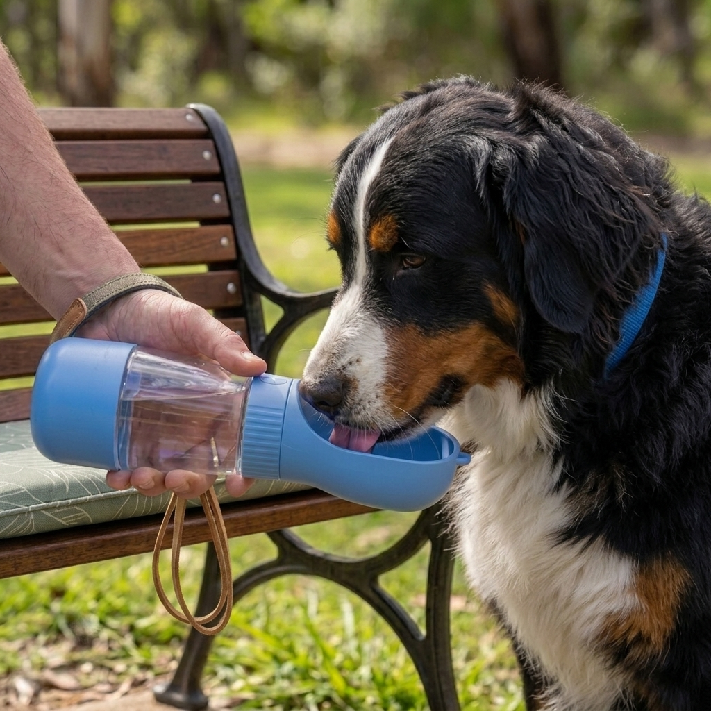 Dog Water Bottle With Food Container